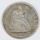 1863-S Liberty Seated Half Dollar VG details Silver 50c