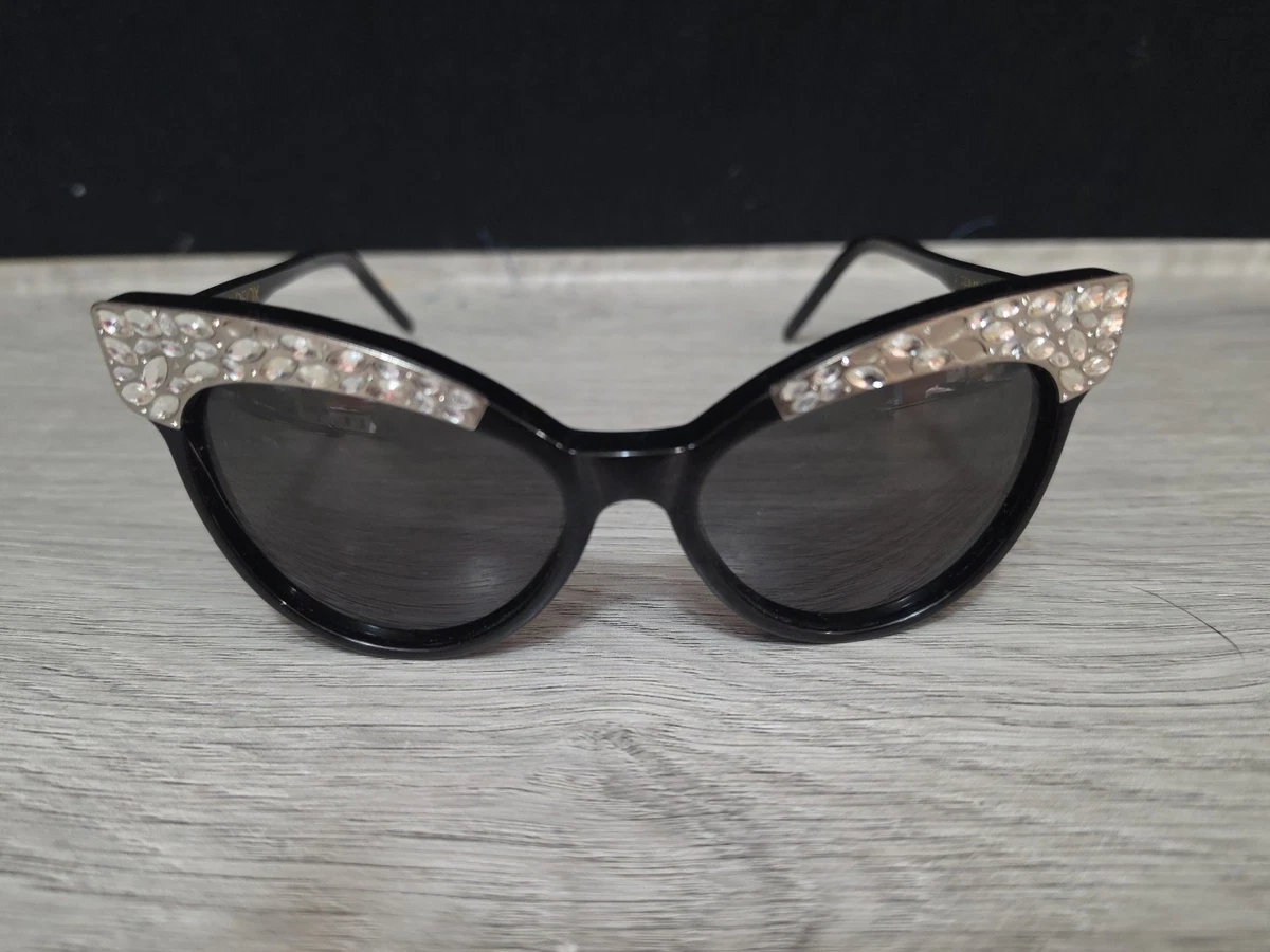 ✨️BNIB! Wildfox Glitter Cat-Eye Sunglasses in Silver Glitter with Dark Lenses! Silver Cat-Eye Sunglasses #T01961112 | Zenni Optical main image 3