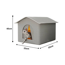 Stray Cat Dog House Waterproof Elevated Kitty Pet House Pad Outdoor Winter Warm
