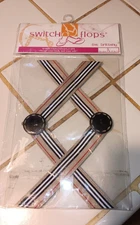 New SWITCH FLOPS by Lindsay Phillips Interchangeable STRAPS - THE BRITTANY Large