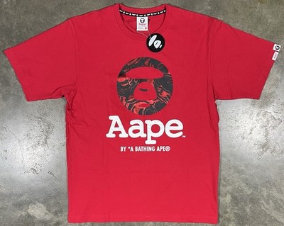 NWT Aape By A Bathing Ape Red Graphic T Shirt Size L | eBay