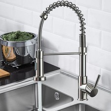 360° Kitchen Sink Mixer Tap Pull Out Mono Twin Dual Spout Spray Single Lever Tap