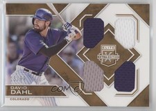 2016 Panini Elite Extra Edition Quad Materials Holo Gold 13/99 David Dahl 0s3