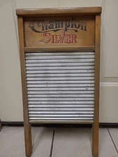 Antique Champion Silver Wash Board