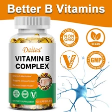 High Potency Vitamin B Complex – Boosts Energy,Reduces Stress,Improves Cognition