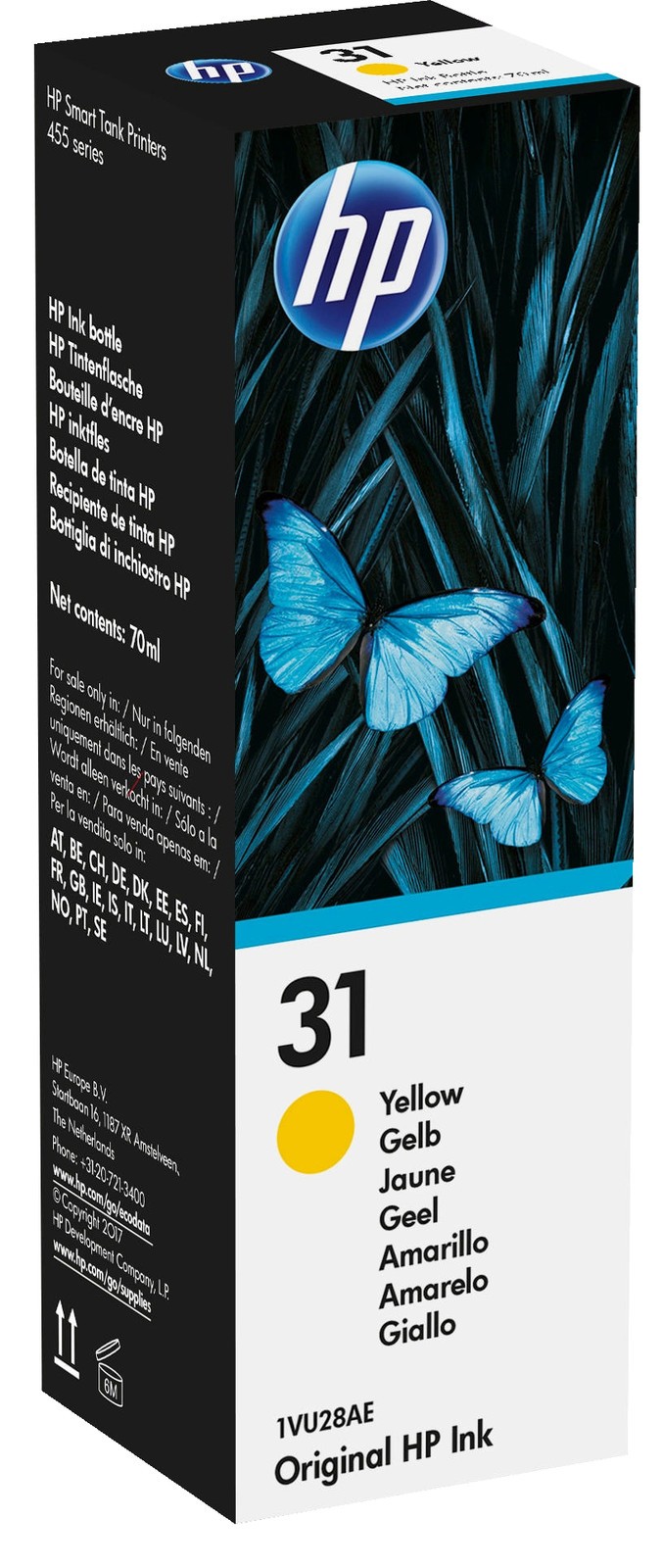 HP 31 Tintenpatrone Gelb 1VU28AE 2390₽