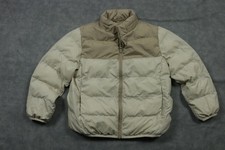 Uniqlo Jacket Youth 5-6 Beige Tan Puffer Quilted Zip Front Winter Coat