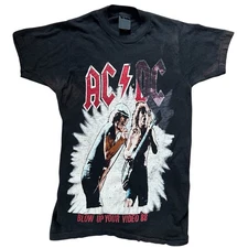 AC/DC Blow Up Your Video 1988 Concert Tour T-Shirt Tee - Size S Small - ORIGINAL