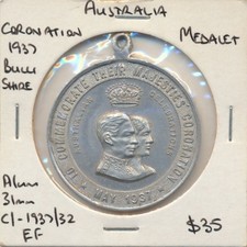 Australia: 1937 King George VI Coronation Bulli Shire NSW Medallion