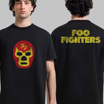 Foo Fighters Los Angeles 2026 Lucha Red Mask Graphic Multicolor T Shirt