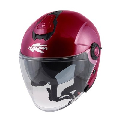 Jet Helm KAPPA KV35 Doppelvisier Basis Bordeaux Glänzend