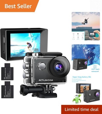 Action Camera 1080P 30fps Sports Camera 40m/131ft Underwater Waterproof with ...