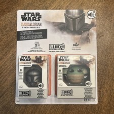 Star Wars Grogu Baby Yoda Mandalorian Mini Bluetooth Speakers Set NEW