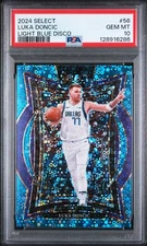 2024 PANINI SELECT LIGHT BLUE DISCO #56 LUKA DONCIC 27/99 PSA 10