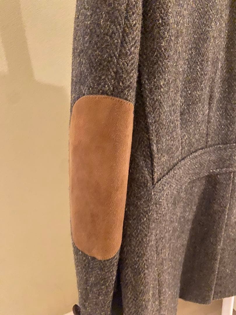 Wool Gray Patchwork Tailored Oversized Jacket Men… - image 6