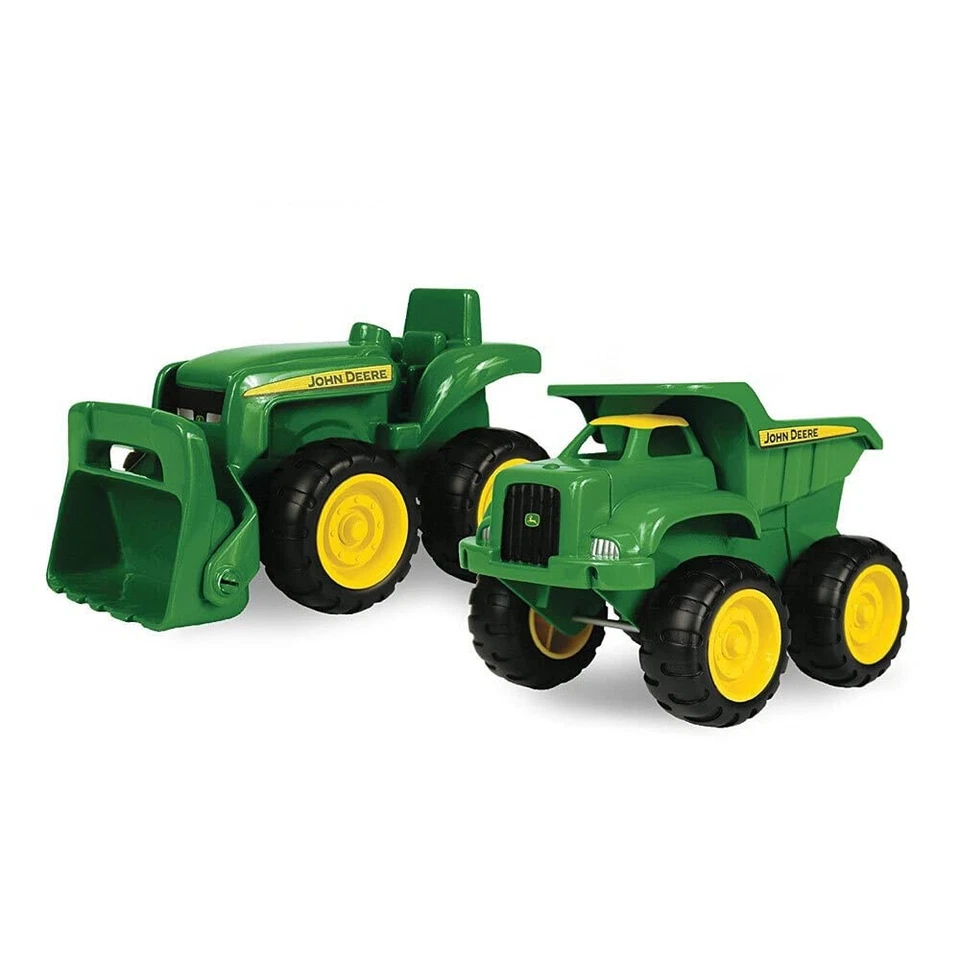 John Deere Camion Benne et Tracteur Jouet de 15,2 cm avec Chargeur, Vert Camion - Photo 1/4