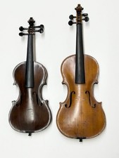 2 Old Antique Violins 1/2 and 4/4 Size for Repair or Parts