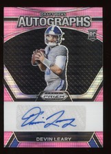 2024 Panini Prizm Draft Picks Autographs Devin Leary #DPA-DLY Pink Pulsar 06/15