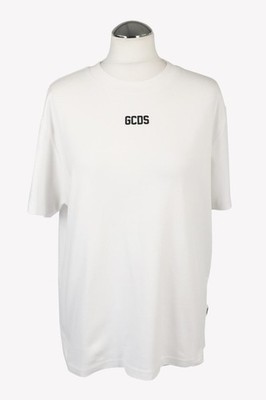 Gcds Damen Oberteil Gr. 38 (M) Weiß Oberteil T-Shirt Top Kurzarm