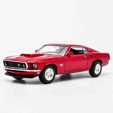 1:24 Ford Mustang Boss 429 1969 Model Car Diecast Toy Cars Metal Vehicles Red