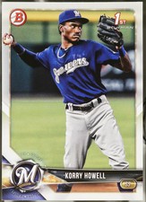 2018 Bowman Draft #BD-61 Korry Howell Baseball EX