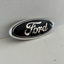 Logo 7 Emblem Black Oval Chrome Edge Badge For Ford Grille Or Tailgate
