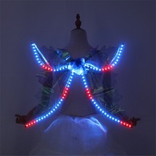 Butterfly Wings Women Rechargeable LED Glowing Colorful Bar Party Cosplay Prop