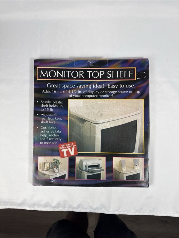 Vintage 90’s Monitor Top Shelf CRT Computer Storage Shelf New In Box 16” x 14.5”