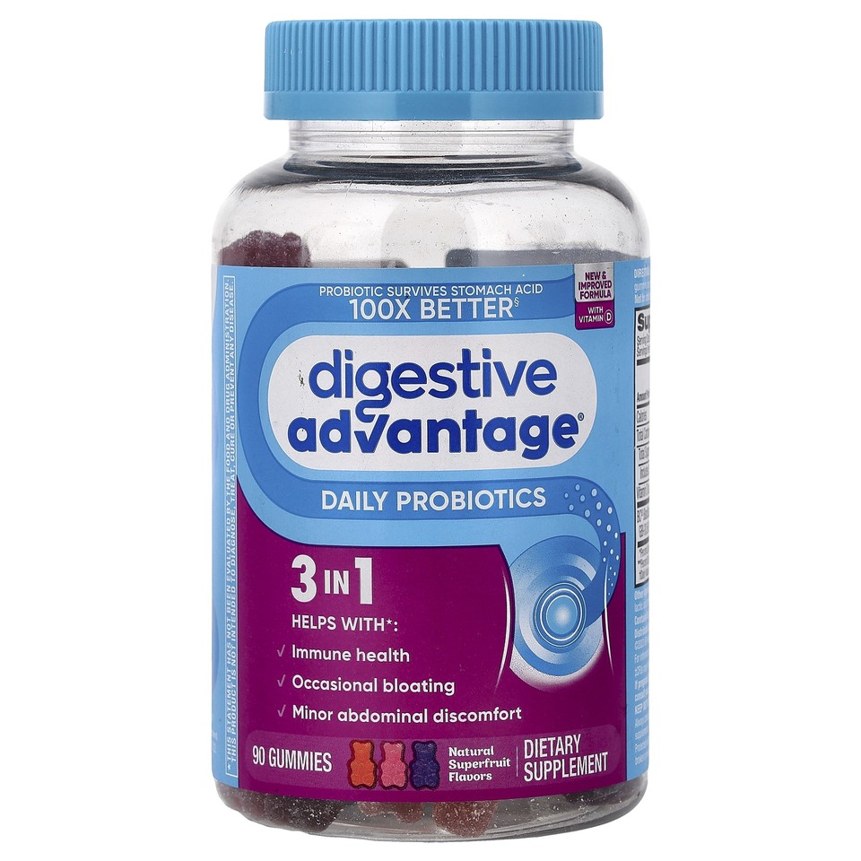 Digestive Advantage®, Daily Probiotics Gummies, Natural Superfruit, 90 Gummies