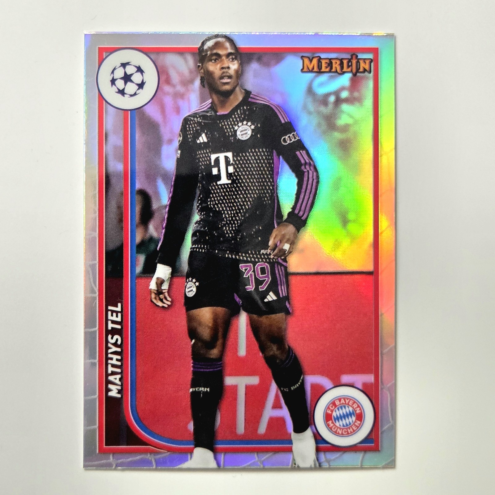 2023-24 Topps Merlin Uefa Club Competitions - Mathys Tel #46 Refractor