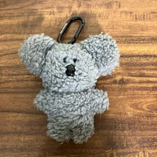 Little paper keychain koala mascot with carabiner grey #2f5fbc