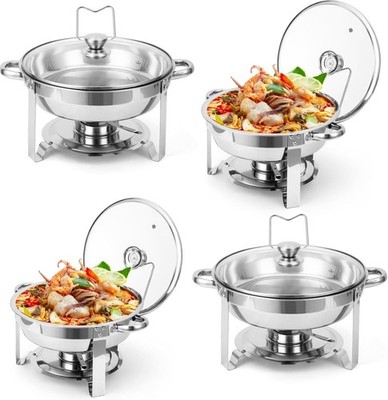 Chafing Dish für Buffet Set, 5L 2/4 Packungen Buffet Servierer und Wärmer Set