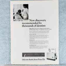 1966 Water Pik Vtg PRINT AD Mom Girl Cleans Better Gums Teeth Dental Dentists