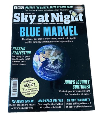 BBC Sky at Night Magazine August 2021 Blue Marvel Space Astronomy