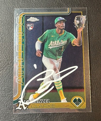 #ad #ad 2025 Topps Chrome Update Denzel Clarke Auto Signed IP GTP RC USC15 Athletics $39.99