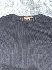Hugo Boss Black Ribbed Sweat Shirt Knitted Xl