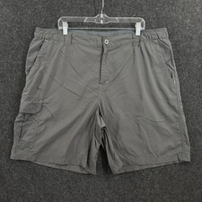 Columbia Battle Ridge II Cargo Shorts Men's XXL Gray Omni-Shade 9" Outdoor