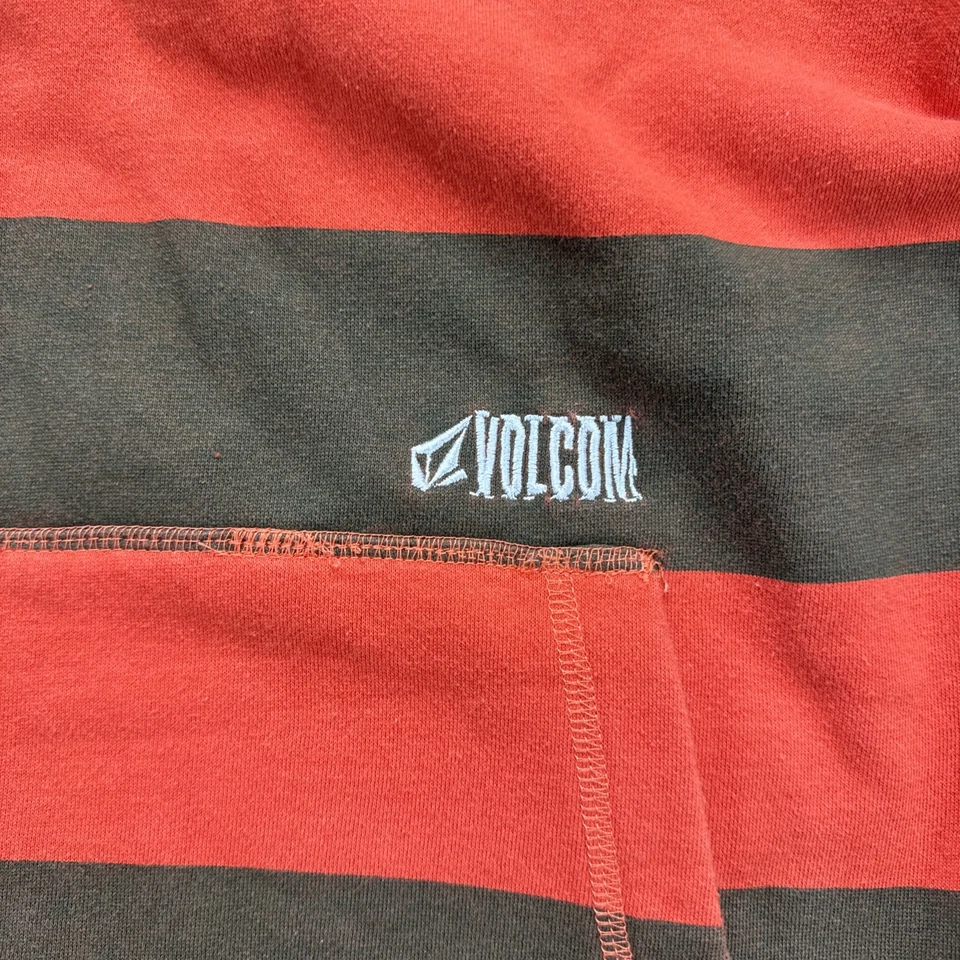 Vintage Volcom Beast Hoodie Men's Size M Orange Green Skateboard Monster Y2K - Image 4 of 4