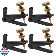 FarBoat 4Pcs Violin Fine Tuners for 3/4 4/4 Violin String Adjusting Black 