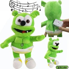 NEW Gummy Bear Plush Green Singing Bear Toy Christmas Celebration Props Toy 30cm