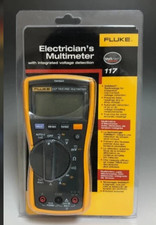 FLUKE 117 (2538815) TRUE RMS 600V AC/DC ELECTRICIANS MULTIMETER W/VOLT ALERT NEW