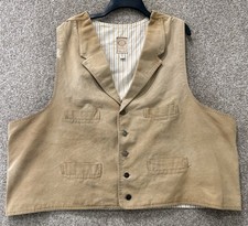 Chaleco Chaleco Wah Maker Vintage Para Hombre Talla 3XL Algodón Occidental EE. UU. Ranchero Equitación