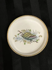Royal Worcester Sea Shell Coaster Bone China Hand Painted Gold Edge England