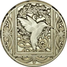 Beautiful Hummingbird in Intricate Frame - 1.2" diameter Wax Seal Stamp Head