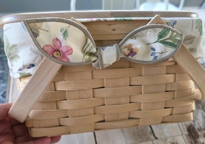 Longaberger LIGHT WOOD. Unique Color. Pie Basket Set - Botanical Fields. 1997.