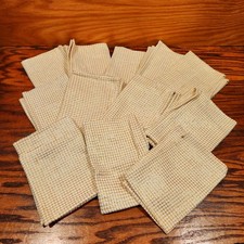 Pier 1 Imports Lot Set of 12 Dinner Placemats Gold Cream White Holiday Christmas