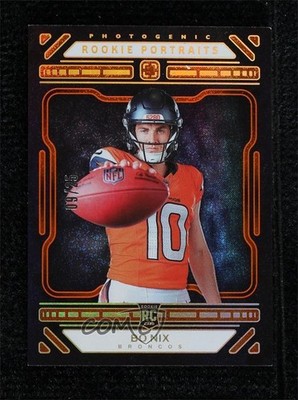 2024 Panini Photogenic Rookie Portraits Orange 9/25 Bo Nix #196 Rookie RC 0ma6