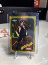 Topps Chrome Marvel 2025 Yellow Lava Refractor Card #131 Jubilee