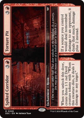 Spiked Corridor // Tortured Pit [Duskmourn: House of Horror Commander] Near Mint