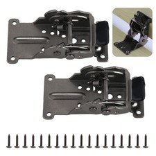 Folding Brackets 2 PCS Black Steel Support Heavy Duty Self Locking 0-180 Degree